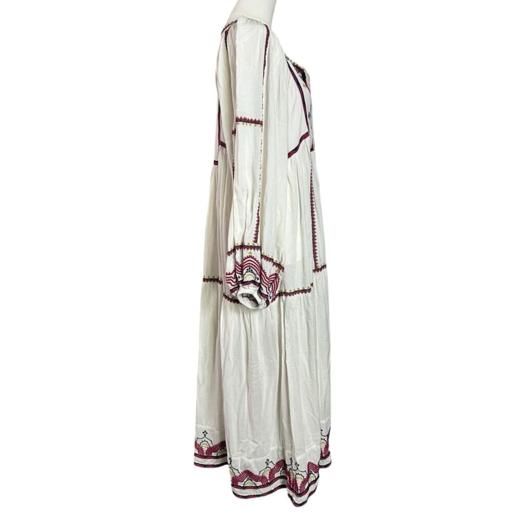 Free People Bohemian Embroidered Sweet Escape Midi Dress Size Medium - Picture 7 of 12